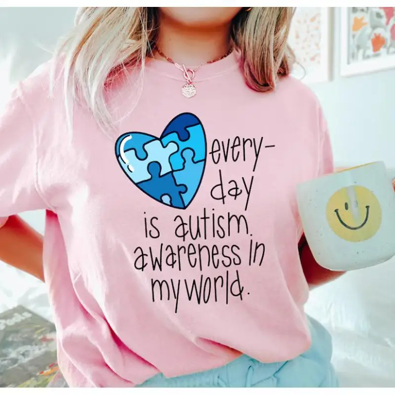 

Sale Autism Awareness T Shirt Blue Puzzle Every Day Is In