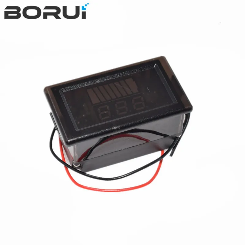 Car Battery Charge Level Indicator 12V 24V 36V 48V 60V Lithium Battery Capacity Meter Tester Red Display LED Tester Voltmeter