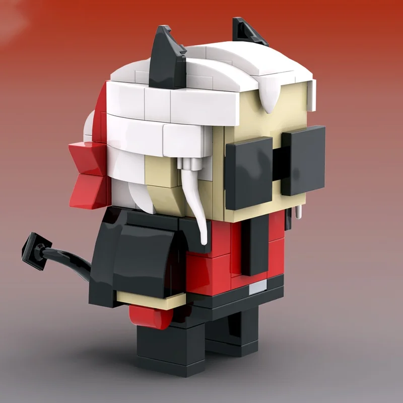 146 قطعة MOC Helltaker Brickheadz العدالة نموذج اللبنات البناء تجميع DIY بها بنفسك فكرة هدايا عيد الميلاد لعبة الطوب للأطفال #2