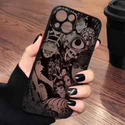 Чехол для телефона Junji Ito с ужасными комиксами для iPhone 15 14 13 12 11 Pro Max Mini X XR XS Max 7 8 Plus, матовая прозрачная задняя крышка