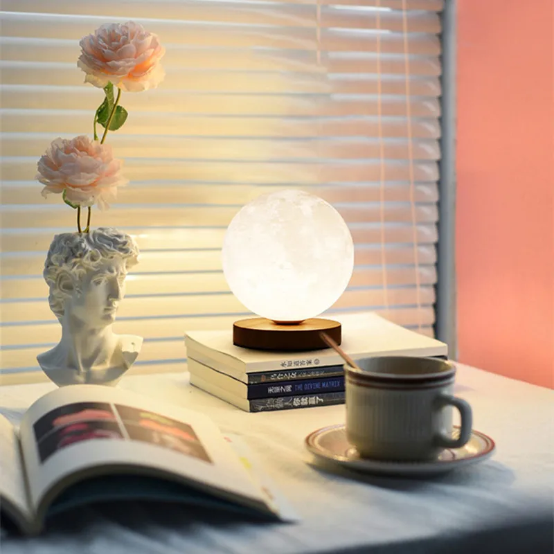 Moon Lamp AC90-260V G9 5W Bedroom Desk Lamp Warm Lighting Decoration Bedside Lamp Creative Sleep Ins Gift Atmosphere Night Lamp