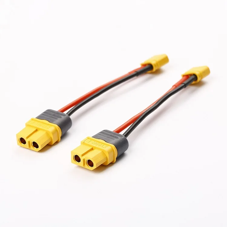 4PCS AMASS XT30 Male to XT60 Female Plug Connector Adapter with 100mm 16AWG Silicone Wire for RC Lipo Battery RC Drone Car Boat