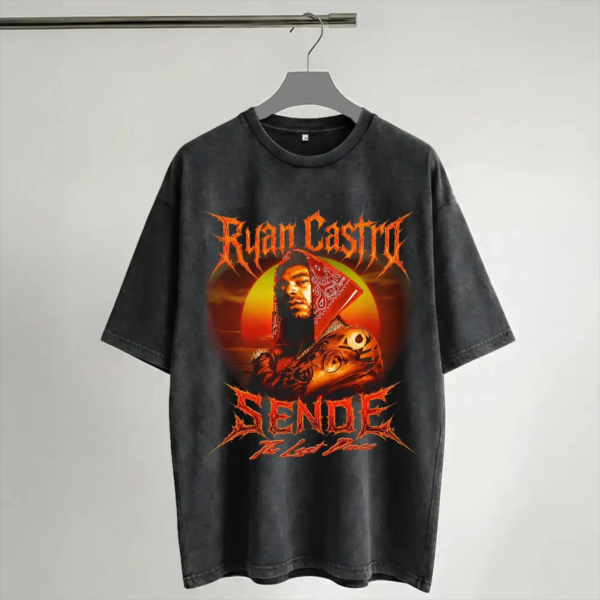  Ryan Castro Album Tour 2026 Merch Washed T Shirts Men Women Streetwear Hip Hop T-Shirt Graphic  Tees Tops Short Sleeve