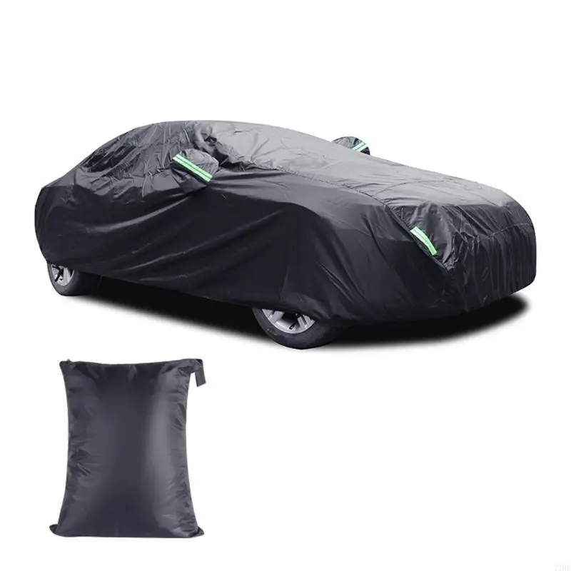 

77HF Breathable Car Cover Multi-size Outdoor Parking with Zipper Design S-XXL YM-YXL
