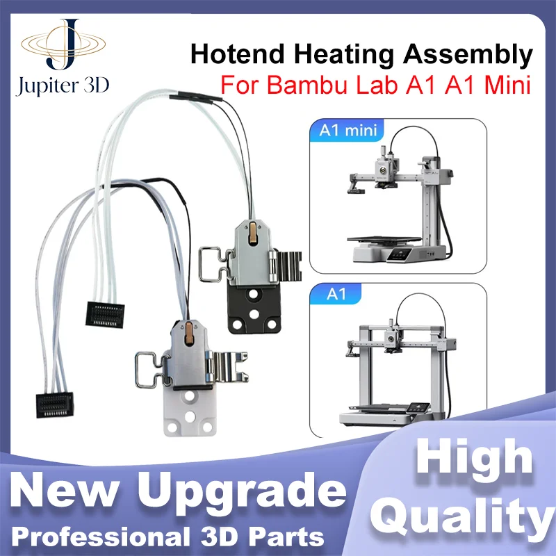 For Bambu Lab A1/A1 Mini Upgraded Ceramic Zirconia Insulator Aluminum / Copper Heatblock Kit For H2D Hotend Left Mounting Base