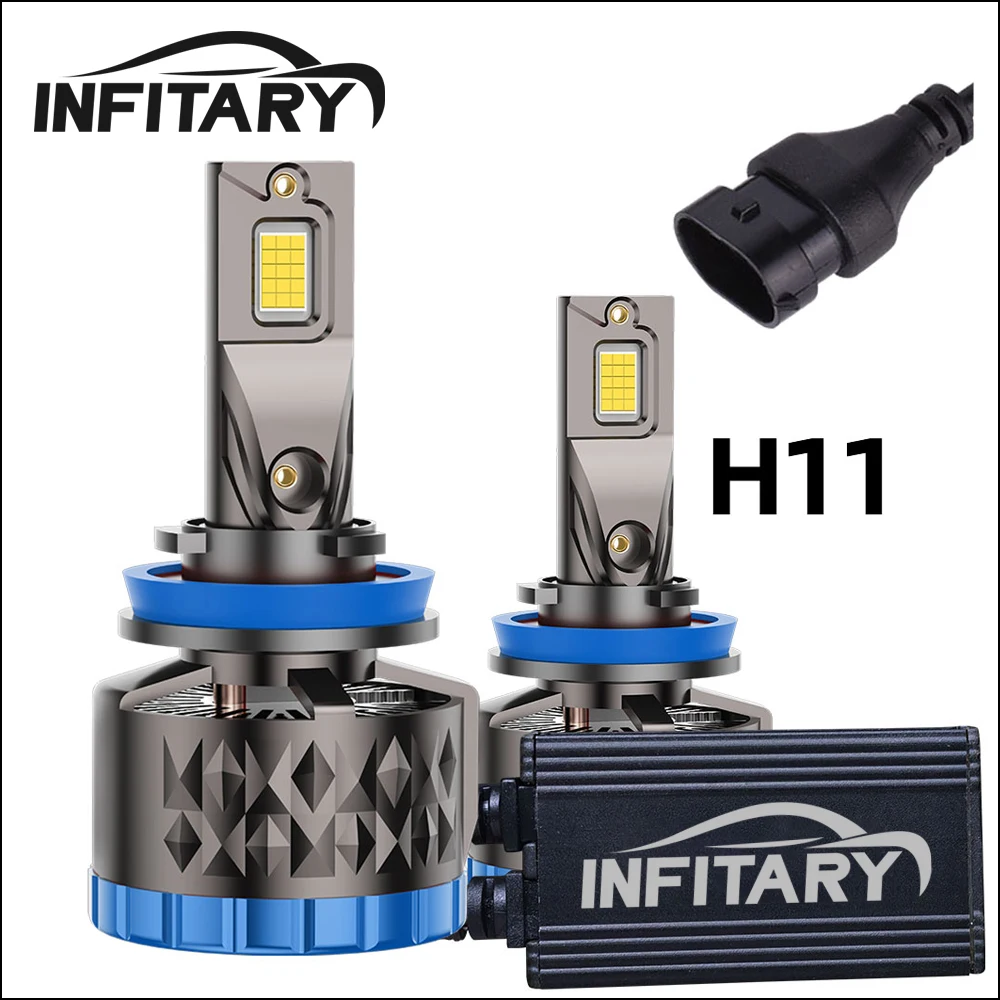 ‌Infitary H7 LED Canbus H11 LED Light for Car Headlight Bulb High Power Auto Lamp H8 Fog Light Automotive Vehicle Headlamp Kit