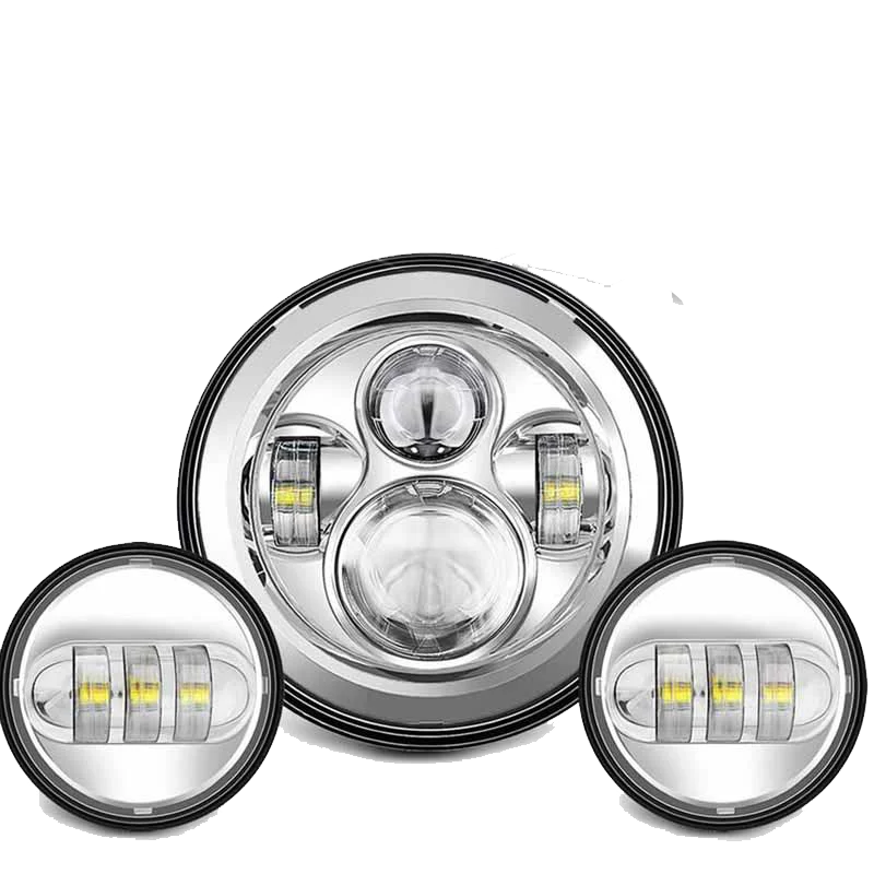 7 inch LED Koplamp + 4.5 inch Mistlampen 7 "Bracket Montage Ring Onderdelen voor Harley Touring Electra Glide Road King Street Glide