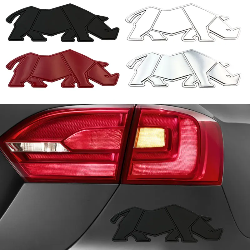 3D Metal Tail Sticker For Suzuki Jimny Rhino Rhinoceros Badge Car Body Emblem JB43 JB23 JB64 JB74 JA11 JB31 JB33 Car Decoration