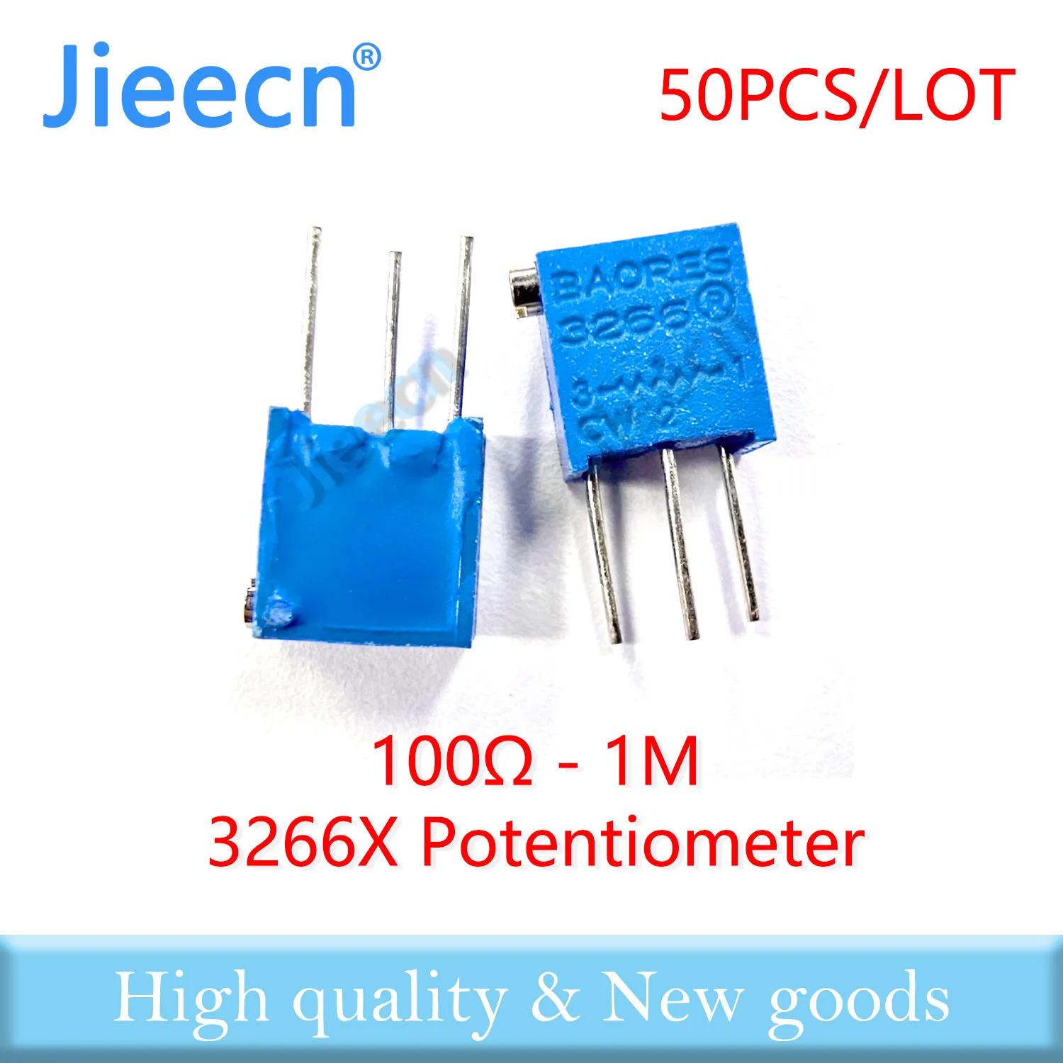 50pcs 3266x 100r-1m זמירה potentometer סיני באיכות גבוהה 3266x-1-101 201 501 102 202 502 103 203 503 104 204 504 105 10k