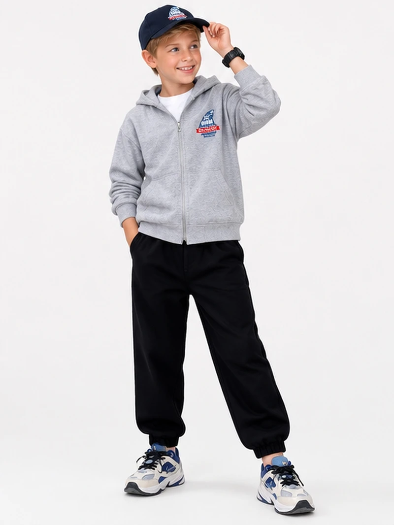 Kinder-Reißverschluss-Hoodie mit Hai-Motiv, lustige Baumwolljacke für Jungen, Frühling und Herbst, bedruckte Jacke, neue Mäntel – Detail 7