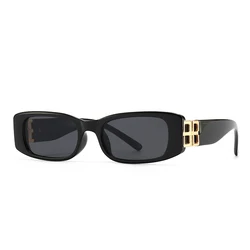 934 Fashion Narrow Square Frame Sun Xiaohongshu Popular European and American Ins Style Glasses Retro Export Sunglasses Wholesal