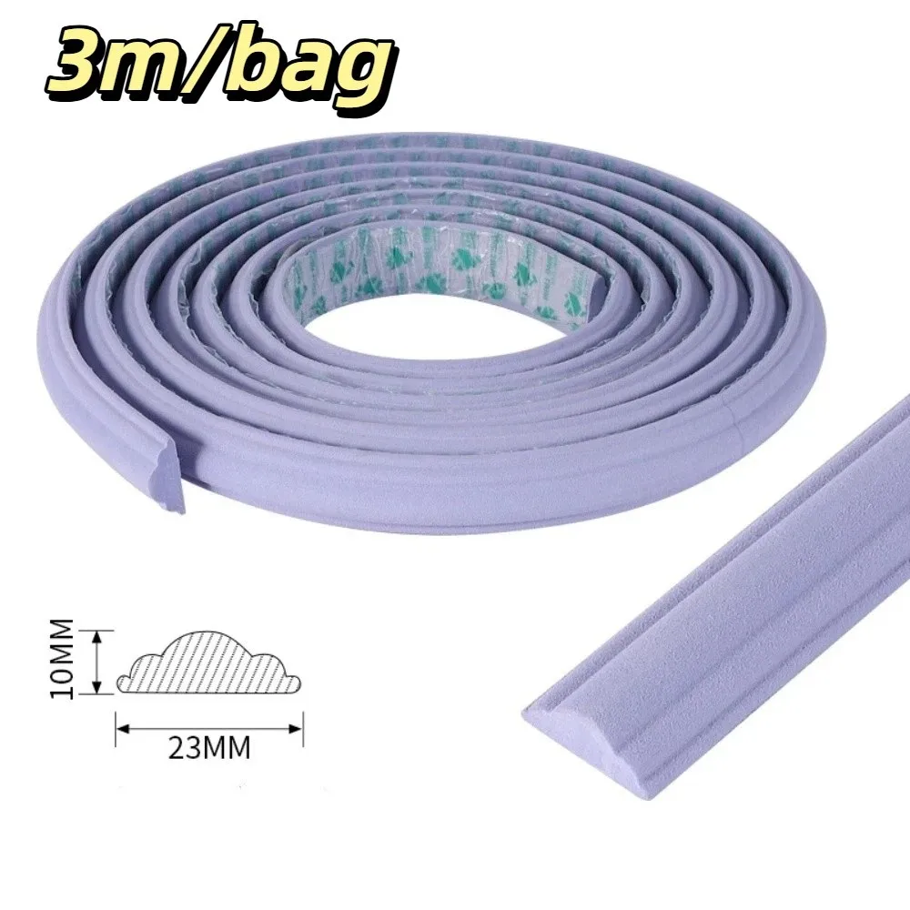 3m/bag EVA Material Self-Adhesive Wall Trim Paintable Surface Imitation Wood Texture Decorative Strip Classic French Style