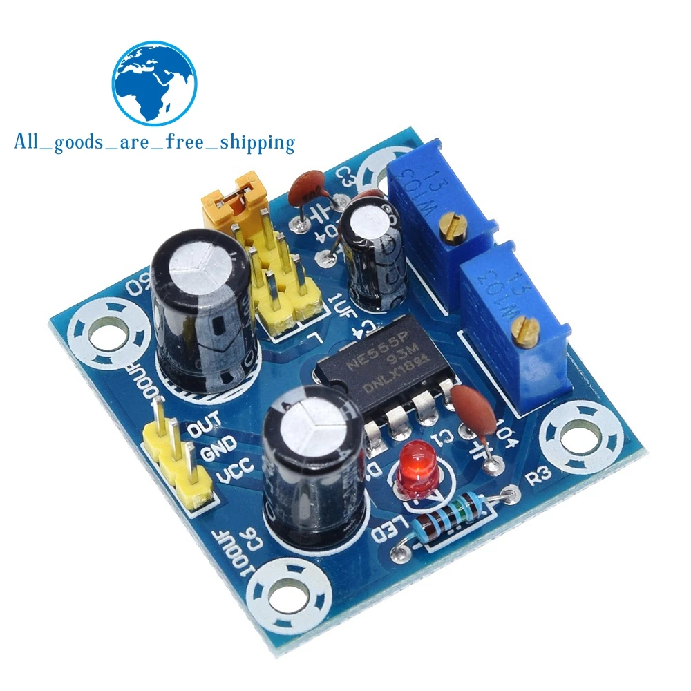 TZT NE555 Pulse Frequency Duty Cycle Square Wave Rectangular Wave Signal Generator Adjustable 555 Board NE555P Module