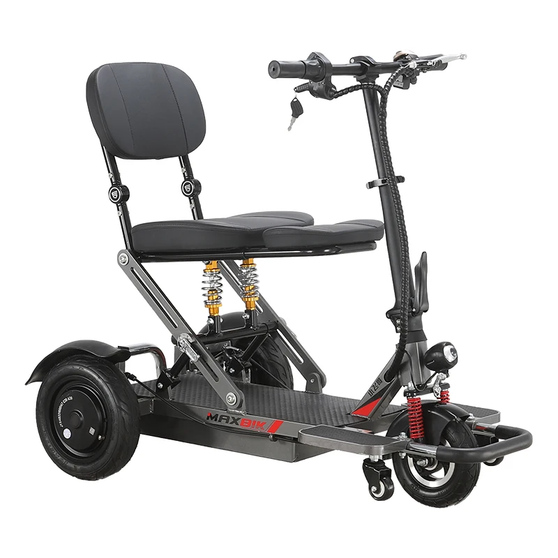 Wholesale 3 Wheeled Electric Foldable Folding Mobility Scooter Elderly 3 Wheel Small Mobility Scooters  for Seniors Disabled