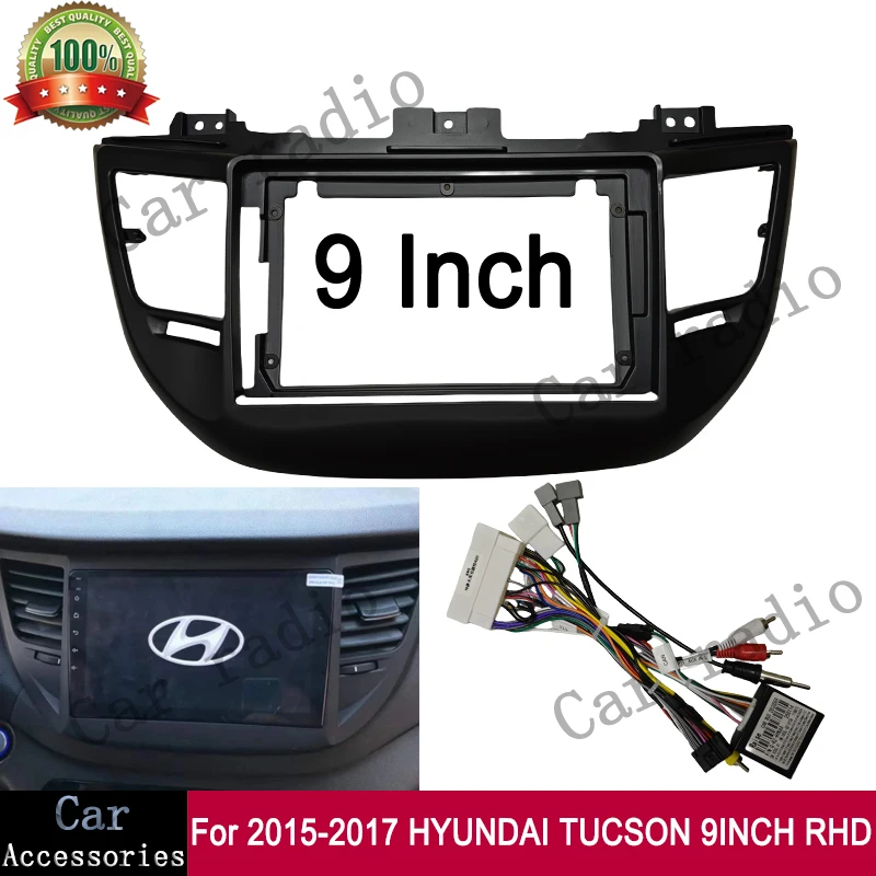 

For 2015-2017 HYUNDAI TUCSON 9INCH RHD Car Radio Android Stereo Frame Player 2DIN Head Unit Fascia Panel Dash Board Cover