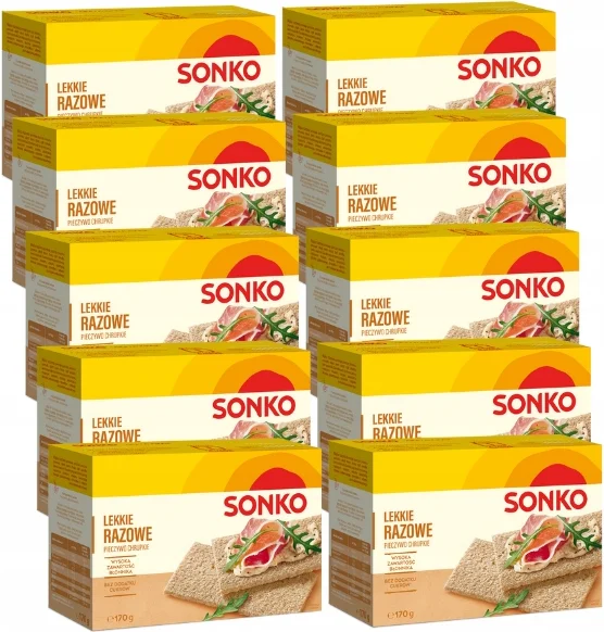 Sonko Pieczywo Lekkie Razowe 170g x10