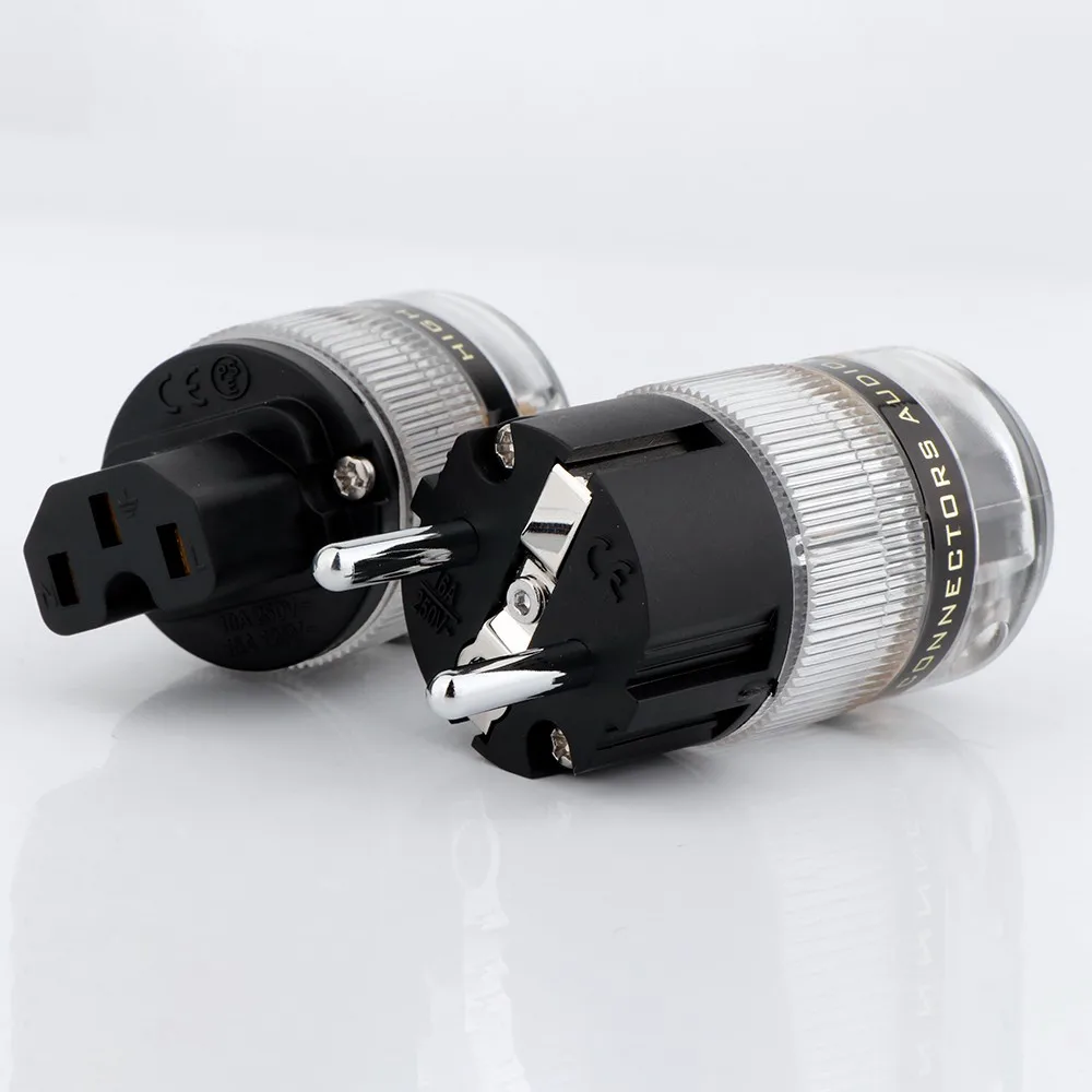 Hi end us/eu Wechselstrom stecker Netz stecker iec c15 Buchse Wechselstrom stecker für DIY Audio Stromkabel – Detail 4