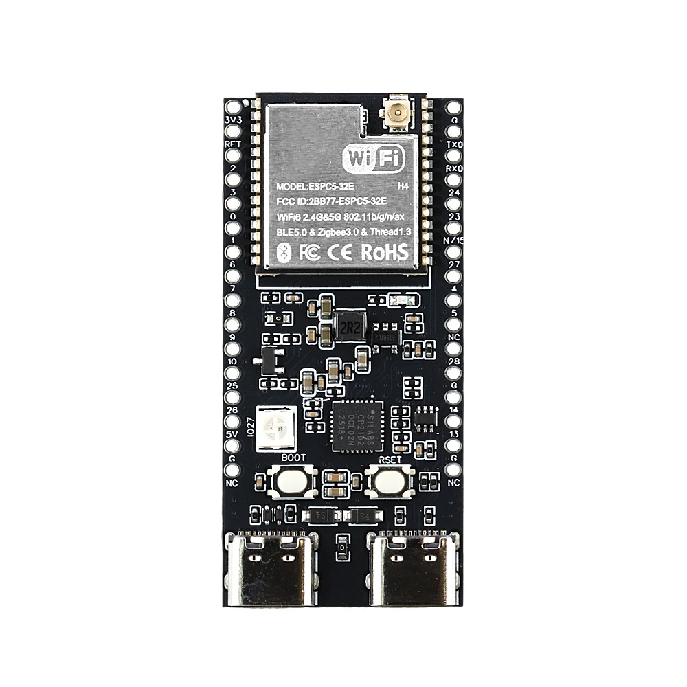 CP2102 ESP32-C5 Development Board  ESP32-C5-DevKitC-1 Dual-frequency 2.4G and 5GHz WiFi Module 4MB Flash WIFI6 Extended Antenna