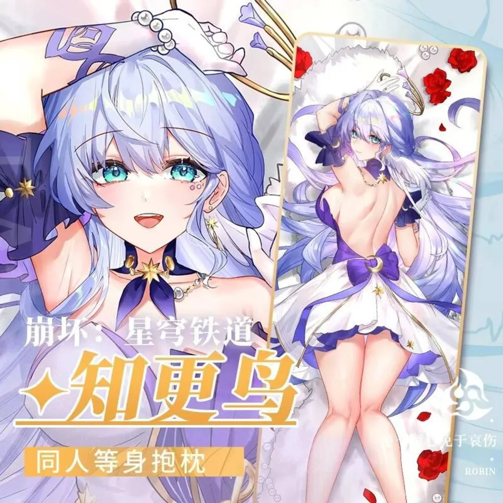 

Anime Game Robin Honkai: Star Rail Cosplay Otaku Dakimakura Hing Body Pillow Case Double-Sided Cushion Cover Gift