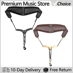 Saxophone Shoulder Neck Strap Adjustable Sax Black Double Shoulder Strap Harness Sax Musical Instruments Accessries Black Brown