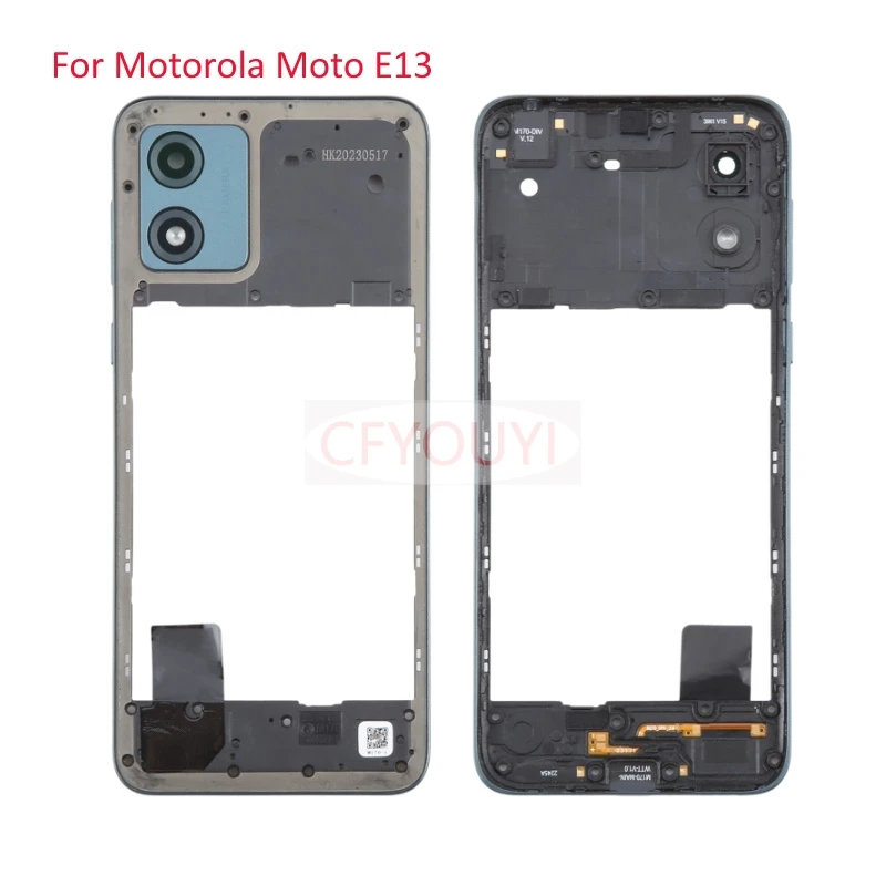 For Motorola Moto E13 Middle Frame Bezel Plate Back Housing Frame Replacement Part