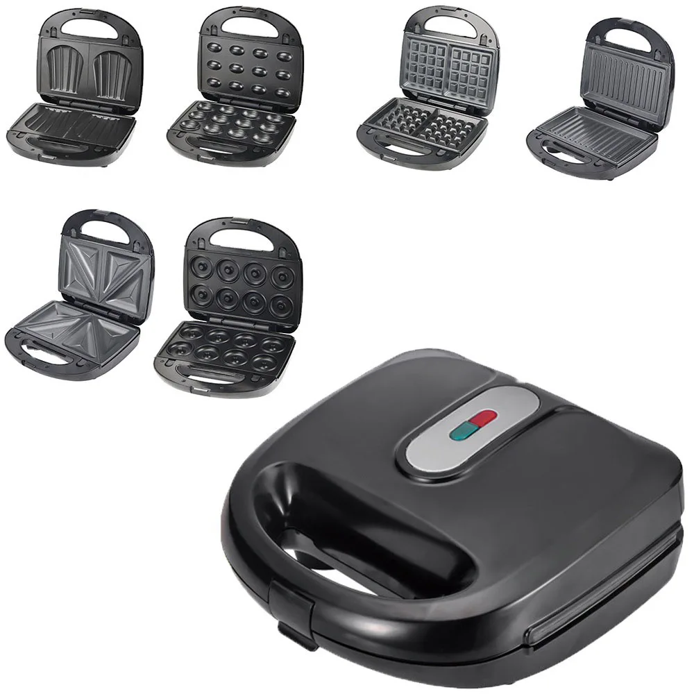 

Multi-Function Electric Sandwich Toaster Home Used 6 in 1Detachable Panel Grill Non-Stick Sandwich Waffle Maker Machine