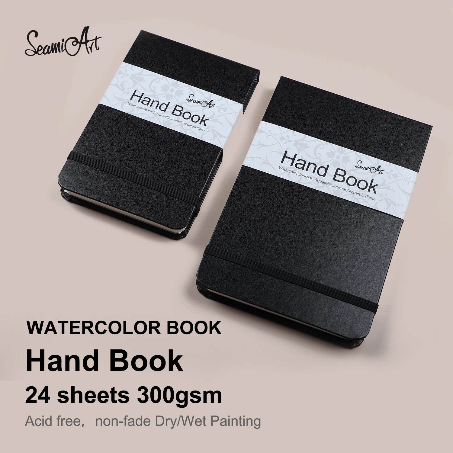 POTENZIEREN A5/A6 Aquarell Notebook 300 gr/meter 24 Blätter Reise Hand Malerei Notebook für Wasser Farbe Tagebuch Student Kunst liefert – Detail 2