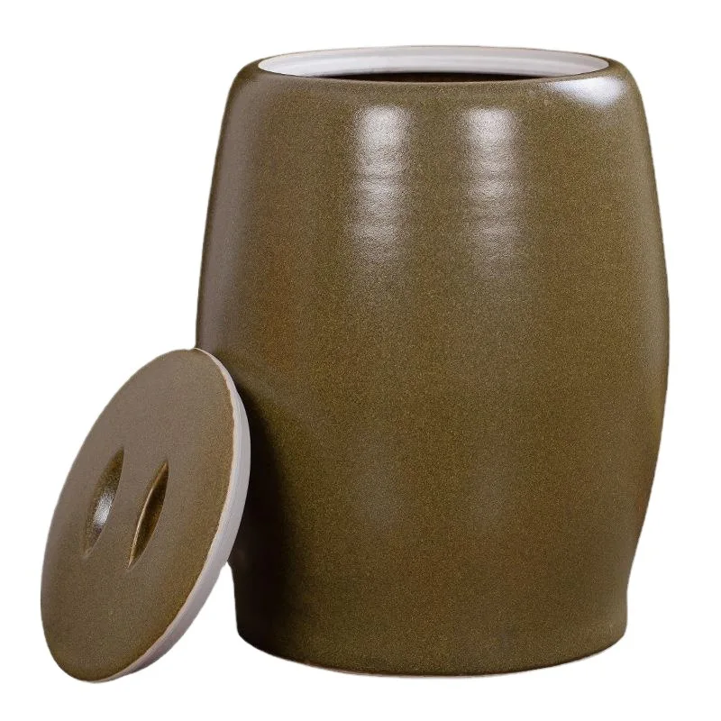 Cerámica, depósito de arroz, depósito de aceite de té en polvo, tarro de vino, plano