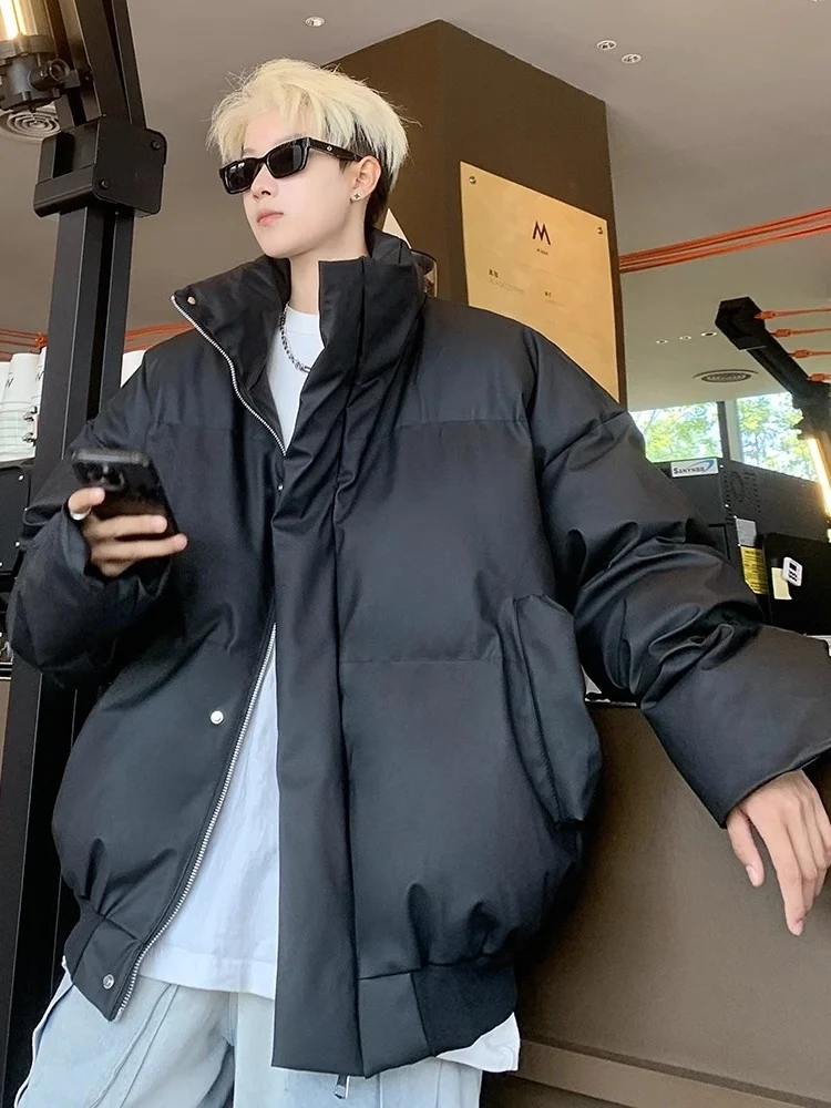 

Мужская зимняя куртка в стиле ретро из американского хлопка, теплая, свободного кроя, универсальная, с хлопковой подкладкой, молодежная, повседневная, Cleanfit