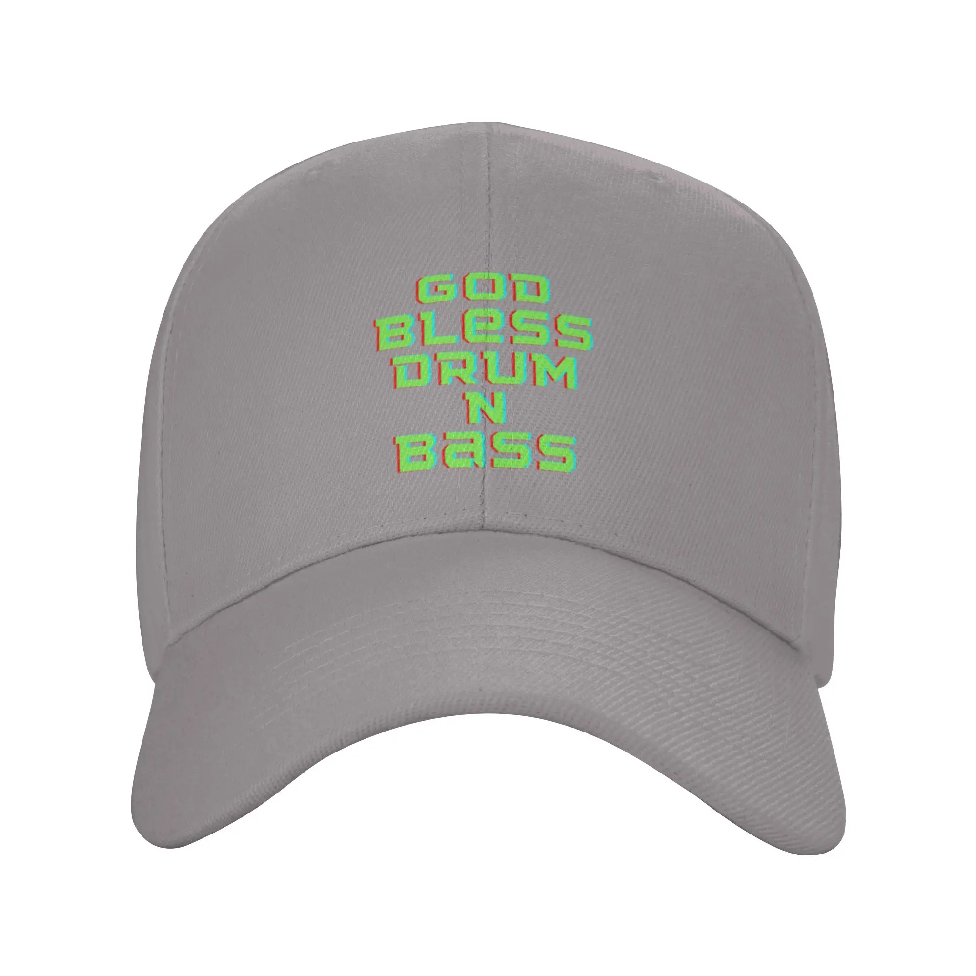 God Bless Drum and Bass Trendy Baseball Cap Outdoor Photography Easy Clean Baseball Cap