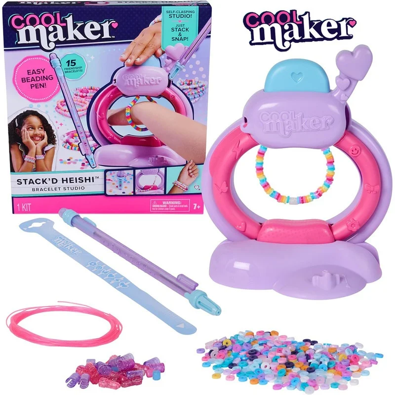Kumi Kreator Diy Bead Pen Handmade Bracelet Making Kit Colorful Bead String Tool Creative Craft Toy Gift For Teen Girls