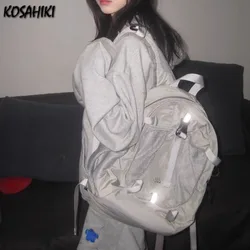 Sac à Dos Vintage Décontracté pour Femme Japonaise, Streetwear, Grunge, Esthétique, Étudiants, Tout Match, Chimy2k