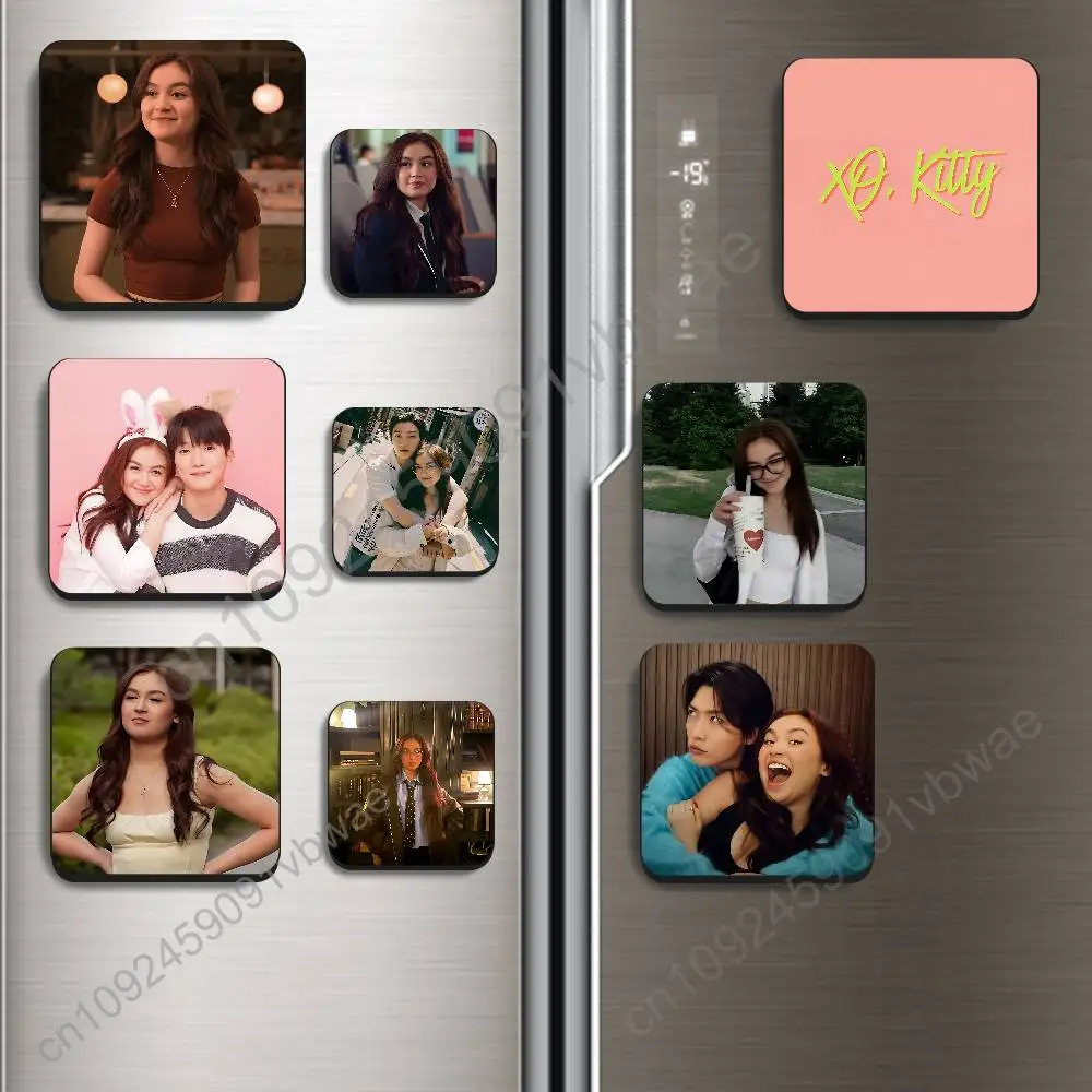 International High School XO KITTY BestSelling Refrigerator Magnetic Sticker Fridge Magnets Adhesive to Metal Surfaces Leaves