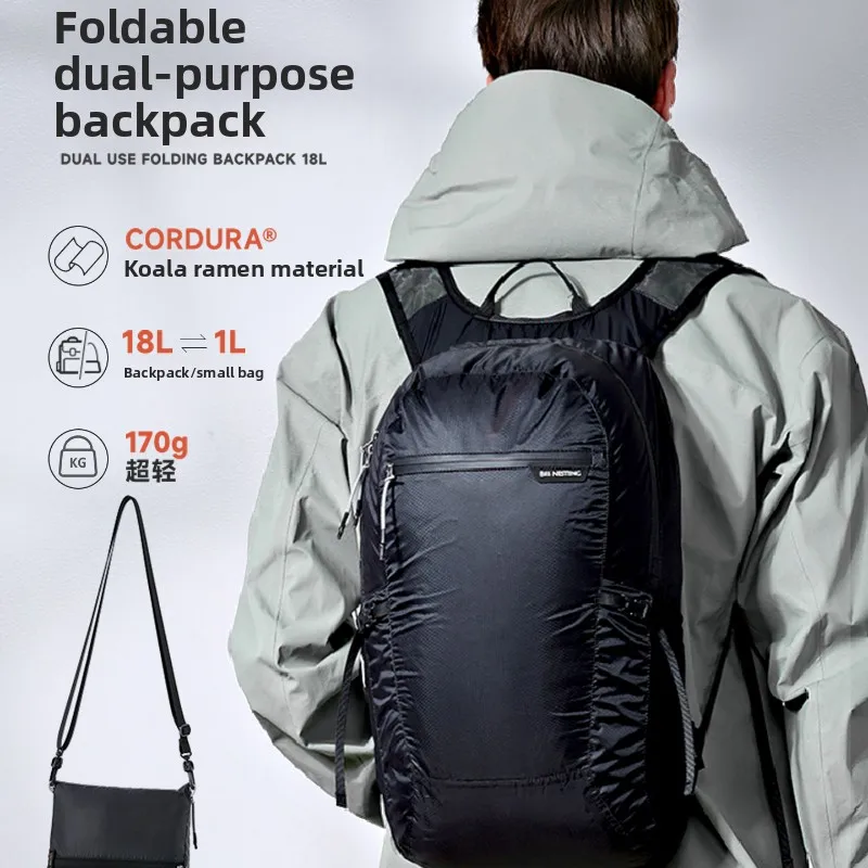 

18L BeeNesting Foldable Backpack - Ultra Lightweight Hiking Pack for Men/Women, Waterproof for Outdoor Travel
