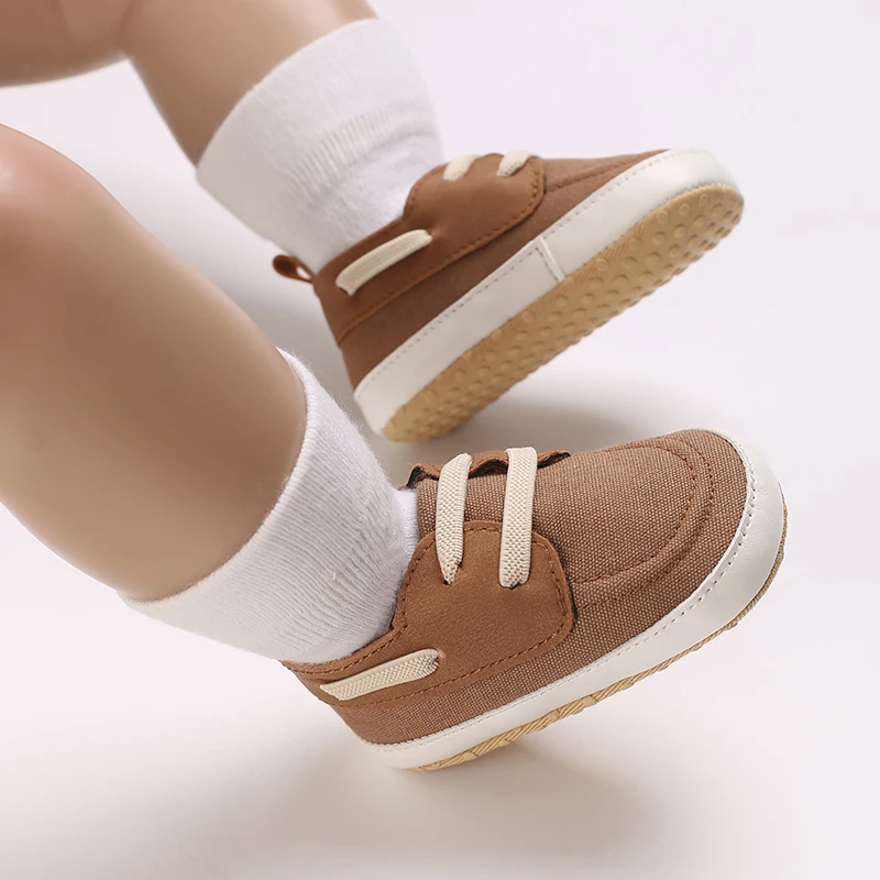 

Infant Toddler First Walkers Baptism Newborn Baby Prewalker Boys Casual Shoes Leather Non-Slip Soft-Sole