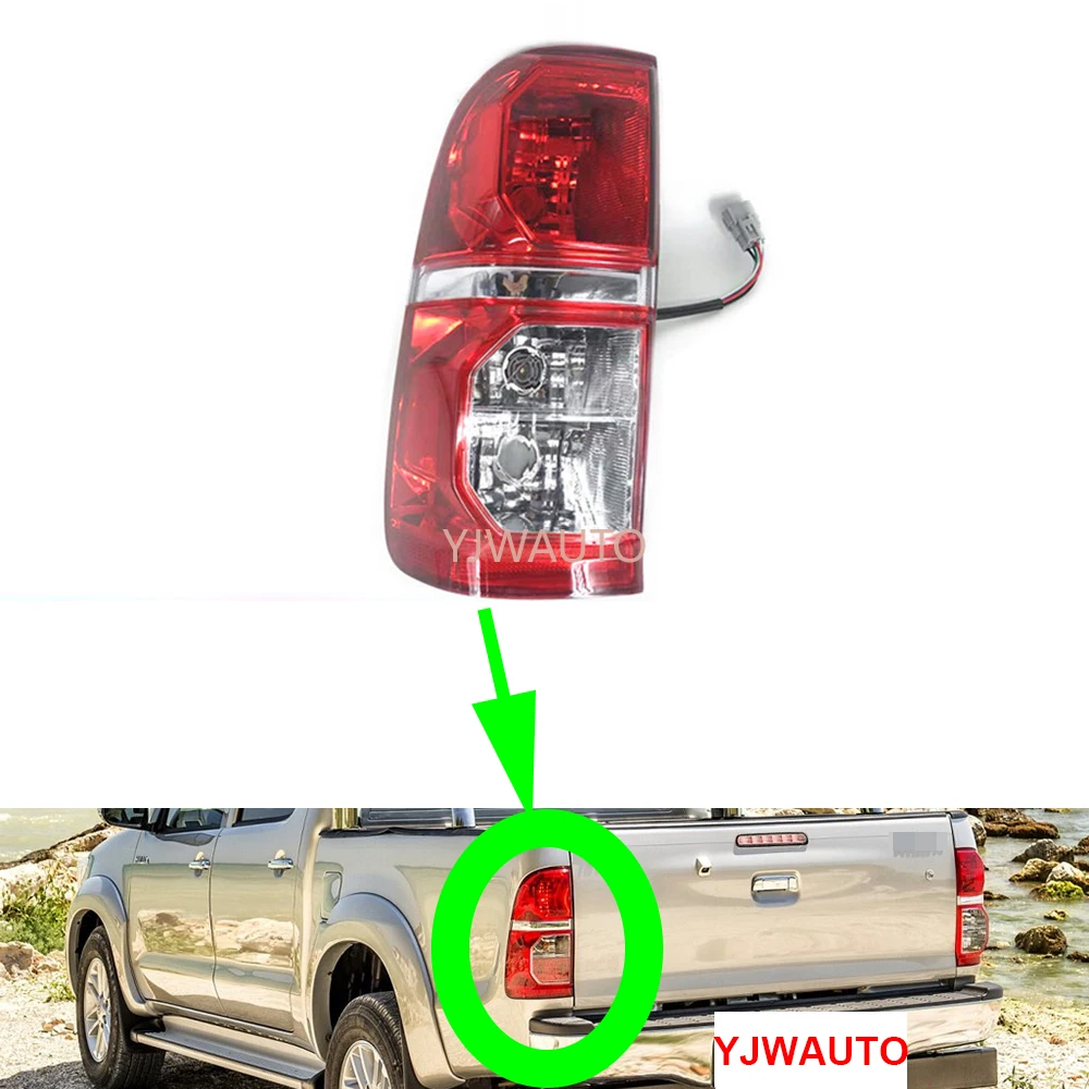 

For Toyota Hilux 2012-2014 Taillight Assembly Car Tail lamp Reverse Park lamp Shell Brake Lamp Rear Turn Signal Light Assembly