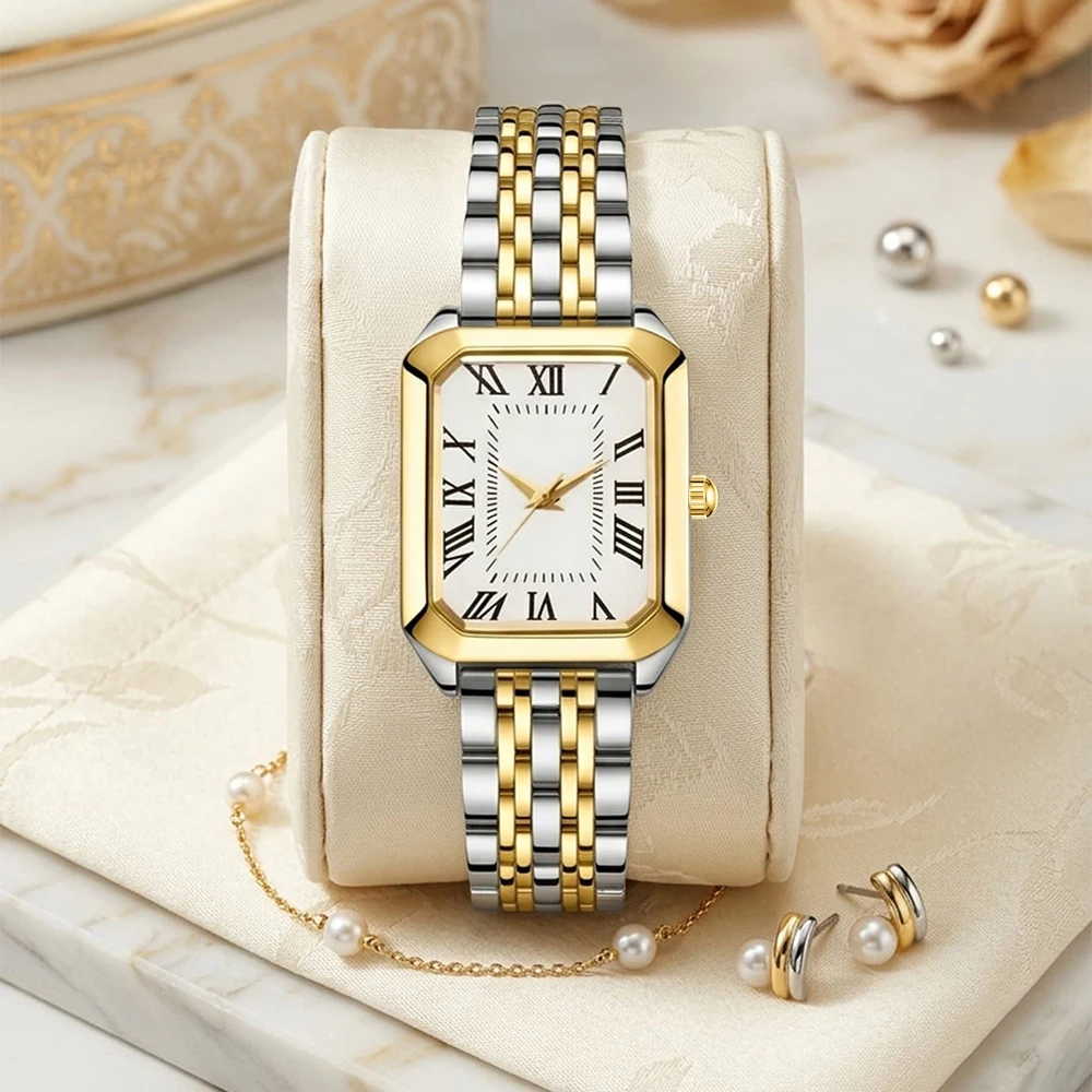 1Pc Unisex Jewelry Watch Women's Wristwatch Accessories Gold Fashionable Elegant Trendy Classic Exquisite Luxury Quartz Watch Y2K Party Gathering Daily Wear Birthday Holiday Gift Travel Vacation