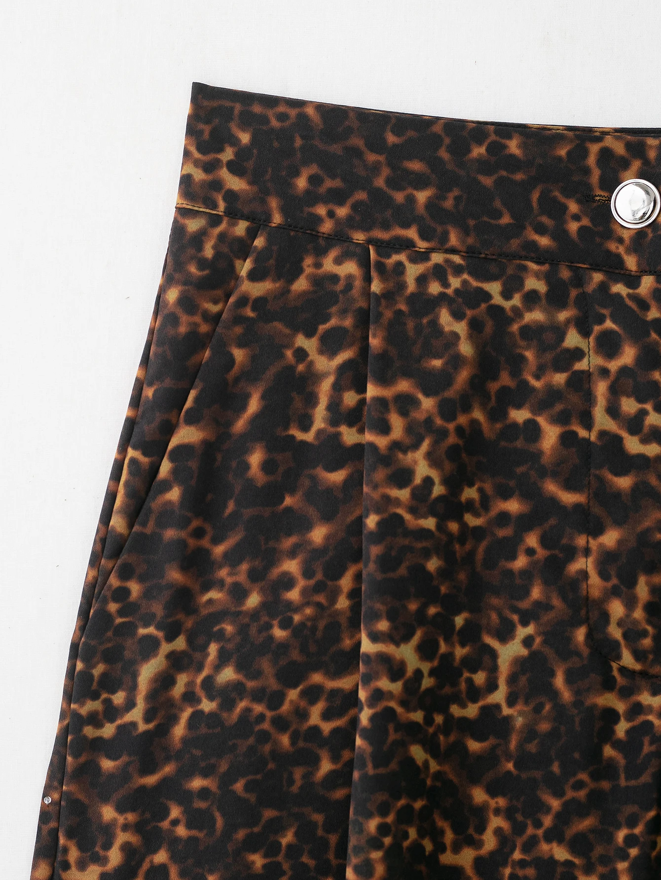 Femmes taille haute pantalon à jambes larges Animal Camflouge imprimé pantalon décontracté femme coupe ample confortable automne hiver pantalons longs