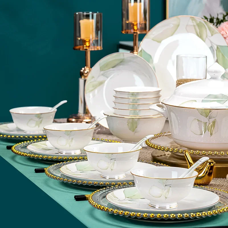 New Ceramic Tableware Set Wholesale European Tableware Combination Home Ceramic Tableware Combination Set