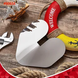 (1 PCS) 80638 Bow Guard with Notch for Boats Stainless Steel Boat Bow Protector ,9 x 8.75 Inch Protects from Wear and Scratches