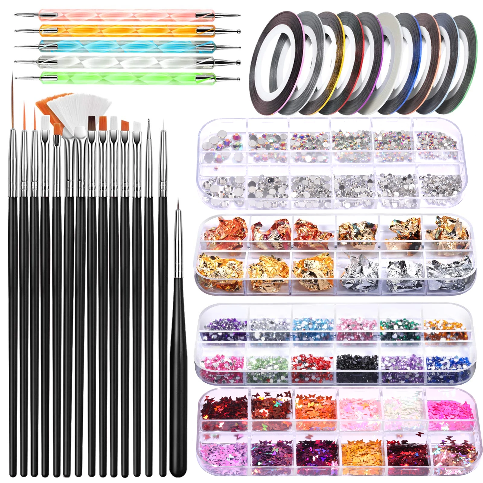 Manicure Set for Nail Polish Sequins Set Nail Decoration Nail Art Pen Nails Accessories Manicure Tools