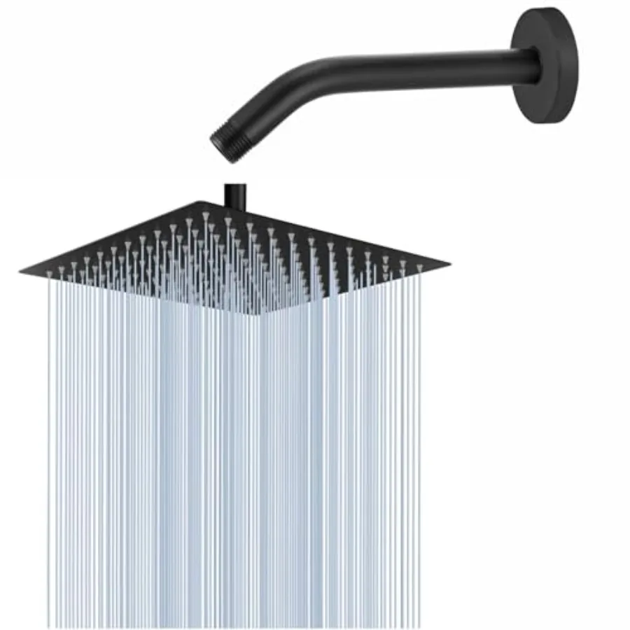 

10'' Rain Shower Head with 10'' Shower Arm Stainless Steel High Pressure Rainfall Shower Head Comfortable Shower Experience Eve