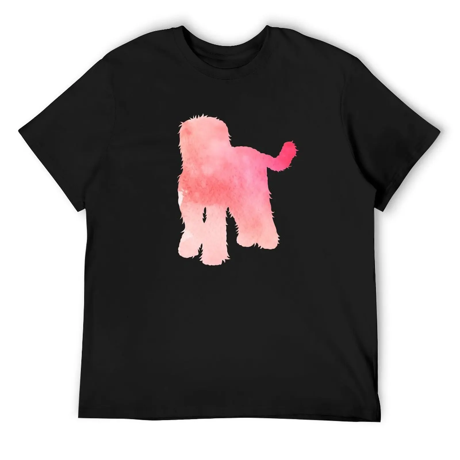 

Розовая футболка Goldendoodle Labradoodle Art Silhouette для мальчиков, белые дизайнерские рубашки, черные футболки для мужчин