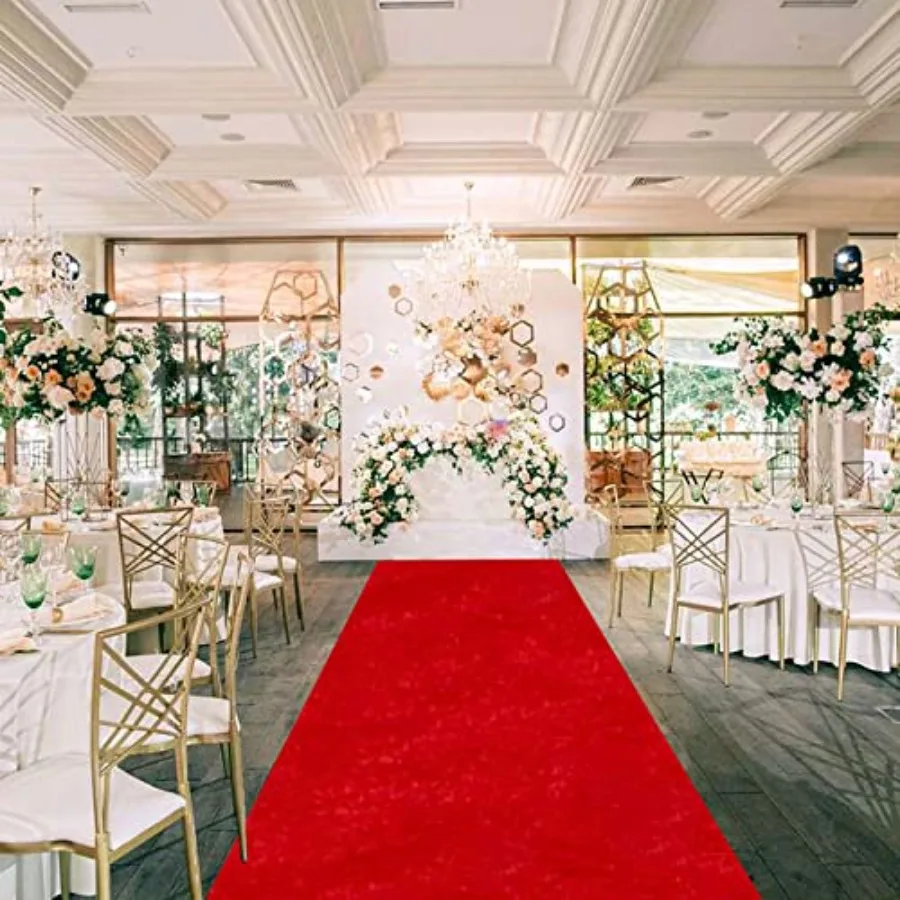 Party Red Carpet, Thick Material, Running Shoes, Wedding Aisle, Retro Decoration, Atmospheric High-end Modern Style