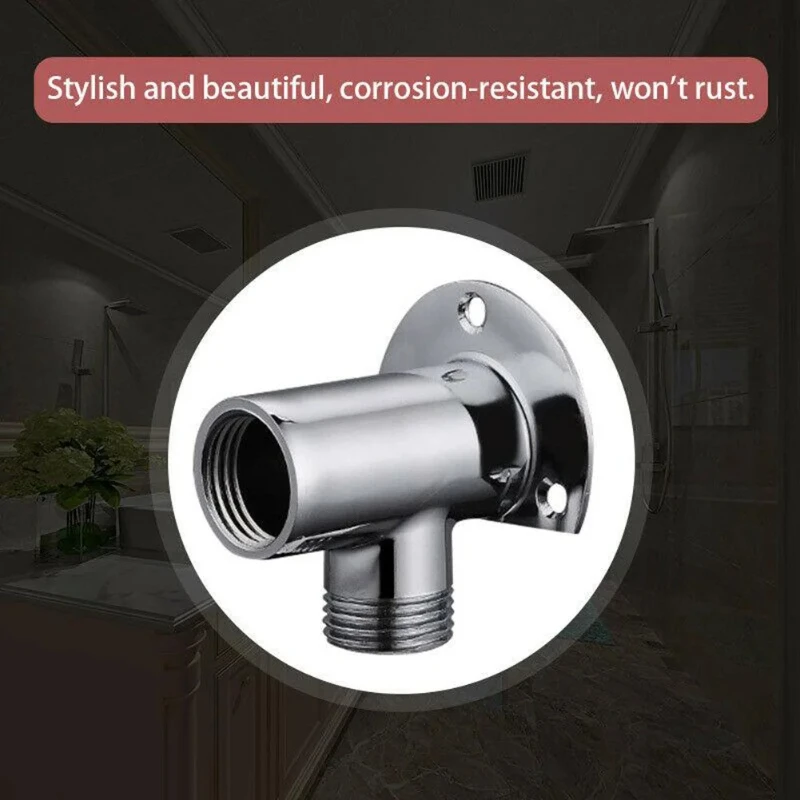 

1Pc Corrosion Resistant Stainless Steel Shower Arm Extension Wall Mounted Shower Head Arm with Hose Bathroom Accessories