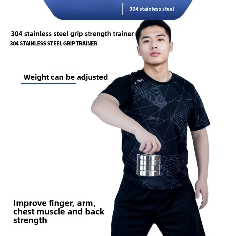 

Ручка из нержавеющей стали Тренажер для захвата пальцев Силовая ручка для упражнений Подтягивающая ручка на запястье Мужской
