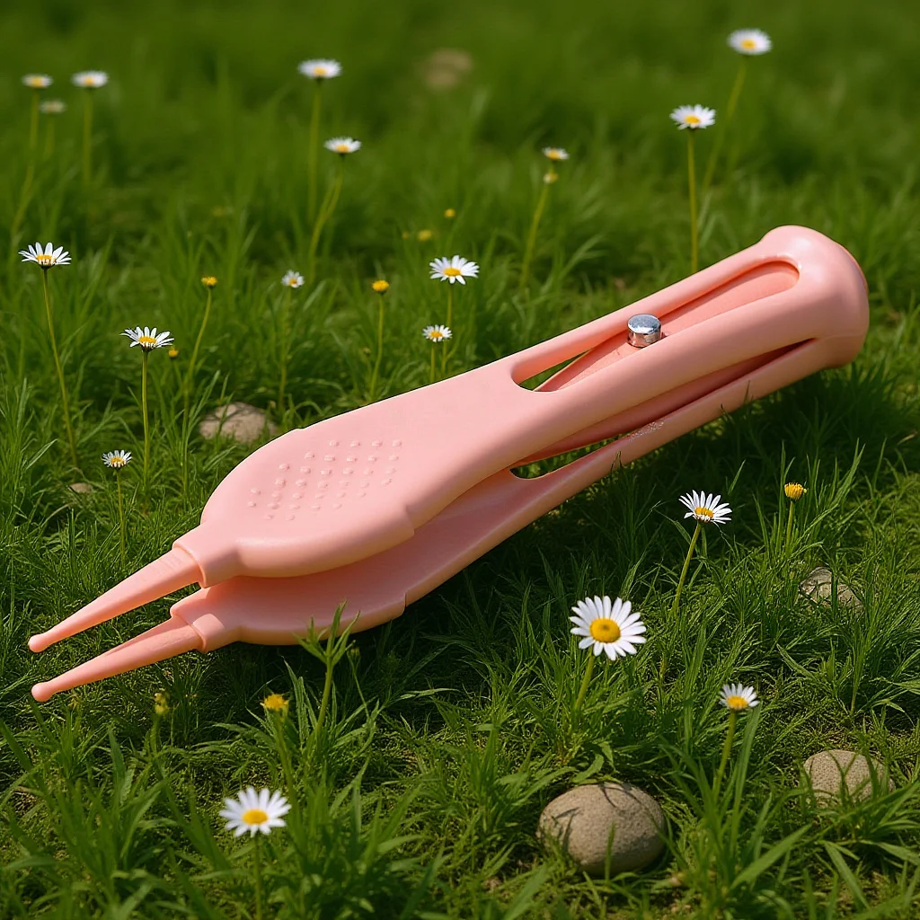 

Nose Tweezer for Babies Soft Round Tip Stainless Steel Silicone Material Easy Clean Handle for Infant Care Pink