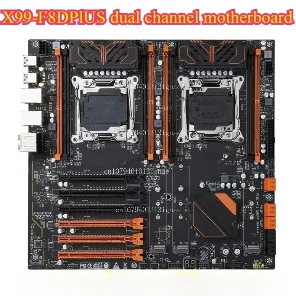 FOR  X99 F8D PLUS LGA 2011-3 XEON X99 Motherboard with  E5 2680 V4*2 with 4*32G DDR4 RECC memory combo kit set