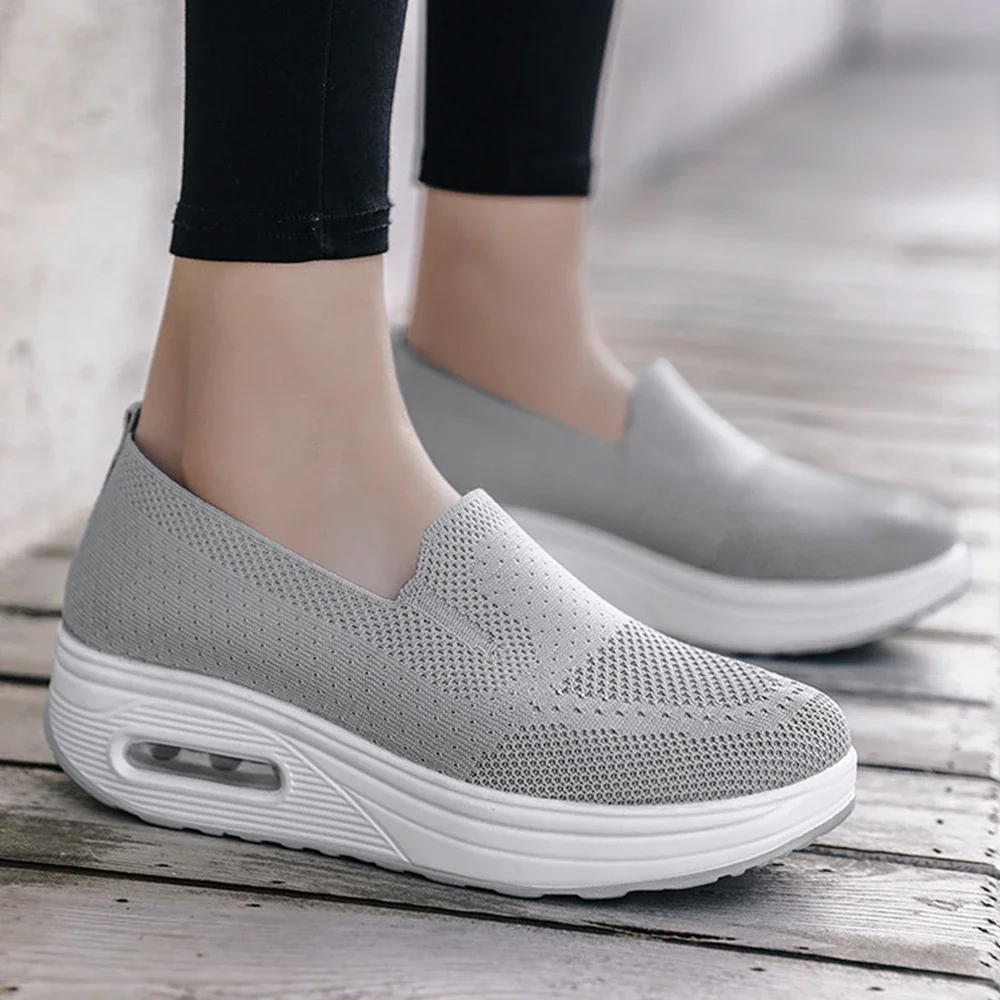 Sneaker da passeggio estiva da donna scarpe sportive in mesh traspirante femminile scarpe da corsa con cuscino d'aria leggero slip-on Zapatos De Mujer