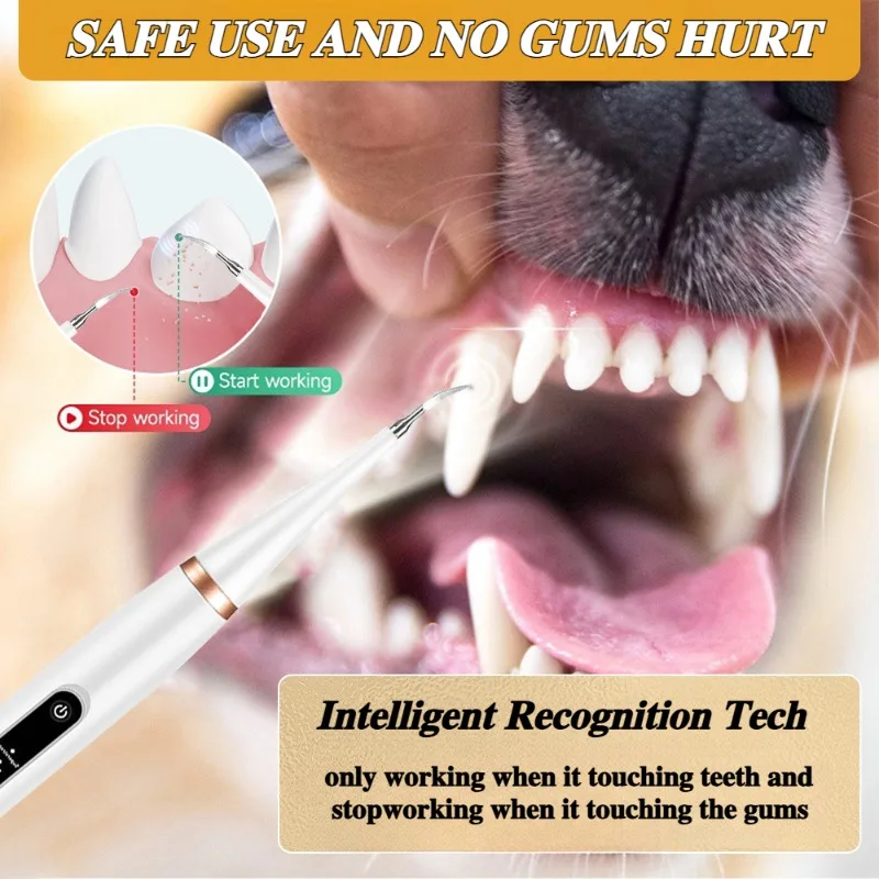 Pet Ultrasonic Electric Tooth Cleaner Dental Stone Remover Dog Grooming Equipment Dog Toothbrush Dogs Accessories Supplies